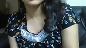 Indian Aunty With Large Breasts Engages In Video Call With Her Lover