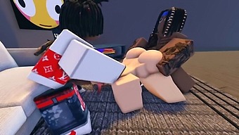 Makima Experiences A Black And Group Sex Scene In A Video Game