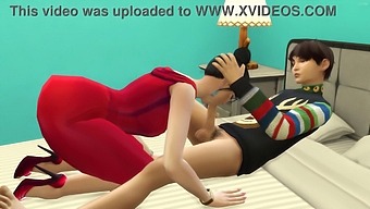 Japanese Stepmom Gives Her Stepson A Christmas Surprise With A Blowjob
