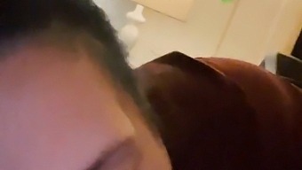 Mature Brunette Gives A Deep Throat Blowjob To Her Stepson'S Penis
