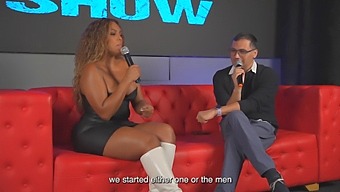 Carla Morelli'S Big Black Ass Gets A Double Cock Treatment In Juan Bustos' Show.